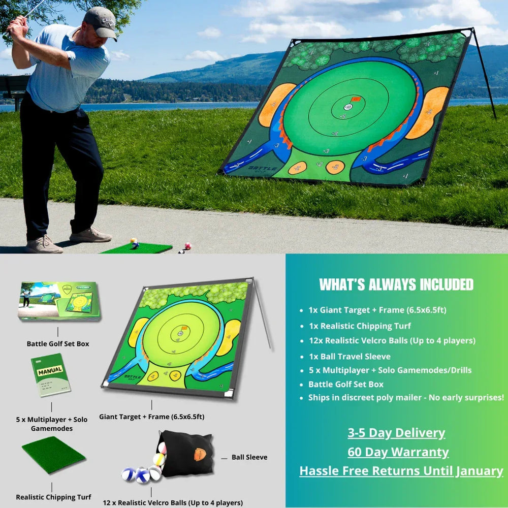 Battle Golf Set - 8 Players (Extra 12 Balls!) - Battle Golf UK